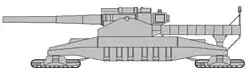 Entwurf der deutschen Selbstfahrlafette P-1500 Monster (Projekt 1943 eingestellt)