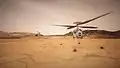 Künstlerische Darstellung der Mars-2020-Helikopterdrohne