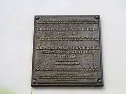 Das heutige Gorzów Wielkopolski erinnert an Persönlichkeiten aus der Stadtgeschichte. Hier Vater Joseph Emil Nürnberger und Sohn Woldemar Nürnberger. Foto Februar 2019