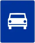 Zeichen für die Schnellstraße