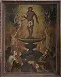 Christus rettet mit seinem Blut die Seelen aus dem Fegefeuer