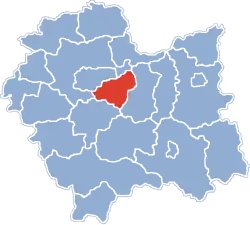 Lage des Powiat Wielicki