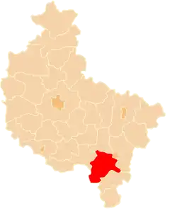 Karte des Powiat Ostrowski