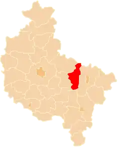 Karte des Powiat Słupecki