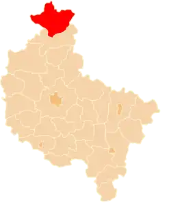 Karte des Powiat Złotowski