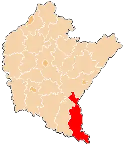 Karte des Powiat Bieszczadzki