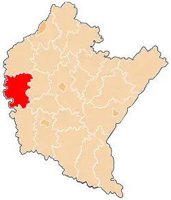 Karte des Powiat Dębicki