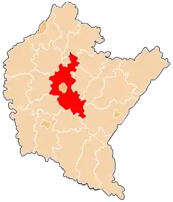 Karte des Powiat Rzeszowski