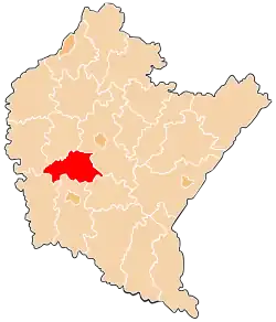 Karte des Powiat Strzyżowski