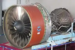 Der PW4098 mit einem Ventilatordurchmesser von 112 Zoll (2,8 m), der in der Boeing 777 verwendet wird.