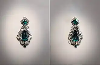 Smaragdohrringe aus Marie-Louises Set