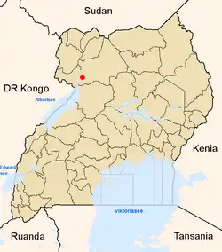 Lage von Pakwach innerhalb Ugandas