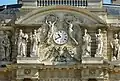 Allegorische Statuen der Zeit an der Uhr des Palais du Luxembourg, Paris