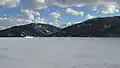 Das Wasserreservoir Palisades im Winter