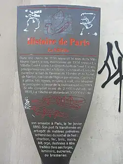 Historische Anzeigetafel «La Villette».