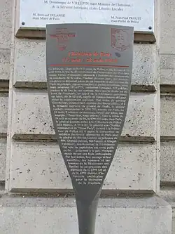 Tafel zur Pariser Geschichte: Libération de Paris