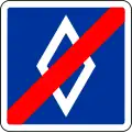 Experimentelles Schild: Ende einer reservierten Spur (Panneau de fin de voie réservée aux véhicules à occupation multiple)