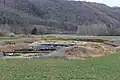 Grabungsstelle der Ruinen von Les Bussières