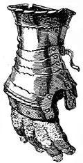 Panzerhandschuh mit Kettengeflecht und geschiftetem Handrücken, von Wendelin Boeheim