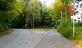 Abzweig der Panzerstraße von der Waldburgstraße auf der Rohrer Höhe