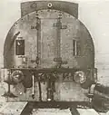 Rückansicht eines Artilleriewagen