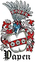 Wappen derer von Papen von Otto Hupp im Münchener Kalender von 1934