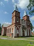 Katholische St.-Josephs-Kirche in Papilė, erbaut 1880–1887