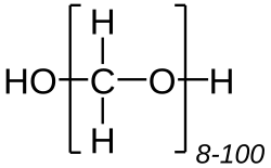 Strukturformel von Paraformaldehyd