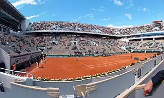 Der Court Philippe Chatrier (2019) mit 15.225 Plätzen