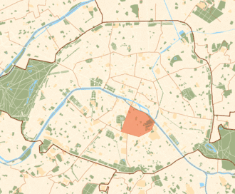 Karte der Pariser Arrondissements