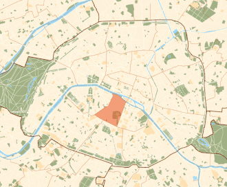 Karte der Pariser Arrondissements