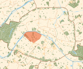 Karte der Pariser Arrondissements