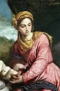 Thronende Madonna mit Kind (Ausschnitt), Paris Bordone