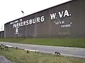 Flut-Schutzwall am Ohio River in Parkersburg