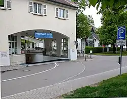 Einfahrt in die Tiefgarage Parkhaus Post