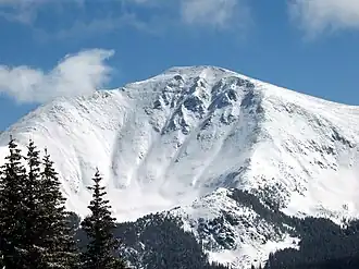 Blick auf den Parry Peak vom Mary Jane Mountain aus gesehen