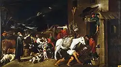 Abreise Jakobs mit seiner Herde oder Abreise der Ägypter aus Ägypten, Öl auf Leinwand, 120 × 214&nbsp;cm, Real Academia de Bellas Artes de San Fernando, Madrid