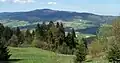 Der Kamm des Lubań aus den Pieninen ausgesehen