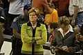 Summitt als Trainerin bei einem Basketballspiel 2008