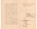 Innenseite des Majors-Patent für Richard Windeck[4]