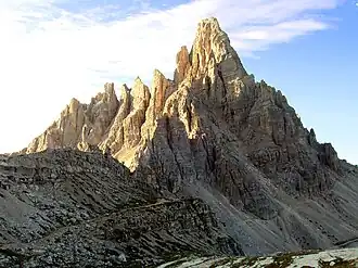 Paternkofel gesehen von der Dreizinnenhütte