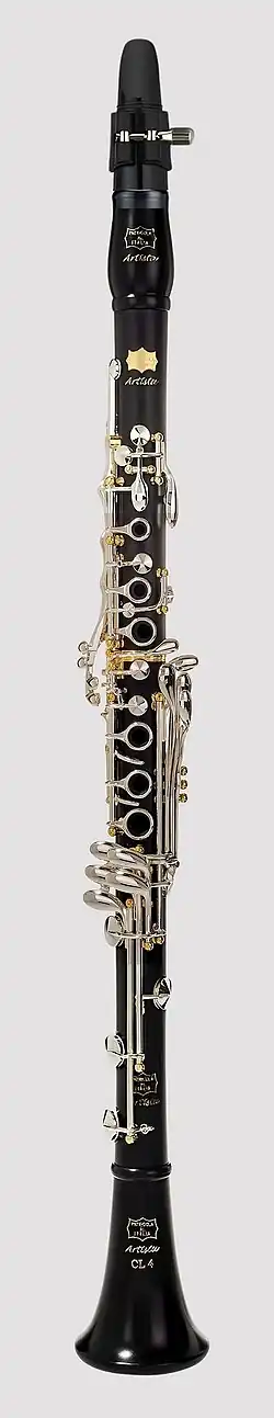 Voll-Böhm-Klarinette mit 21 Klappen und 7 Ringen, entw. 1870 von Buffet Crampon
