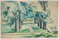 Le bassin et l’allée des marronniers au Jas de Bouffan von Paul Cézanne, ca. 1878–1890