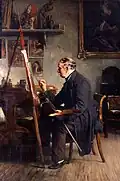 Eduard Meyerheim in seinem Atelier, ca. 1877, Kopie Meyerheims
