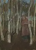 Paula Modersohn-Becker: Girl in a Birch Forest, Nachlass Tony Lasnitzki