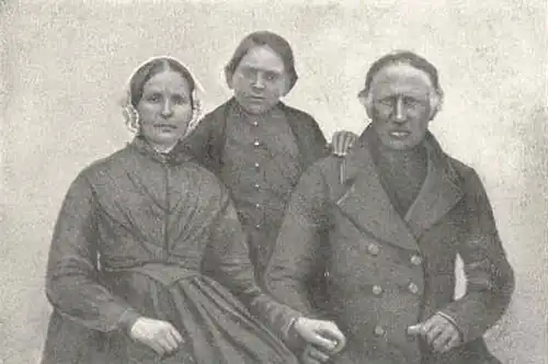 Friedrich Paulsen mit seinen Eltern, um 1860