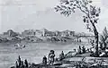Pella-Palast an der Newa (gezeichnet von Giacomo Quarenghi)