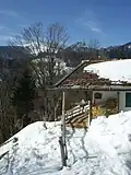 Pelzen-Kaser, Zugang zur Veranda an der Ostseite