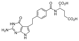 Strukturformel von Pemetrexed