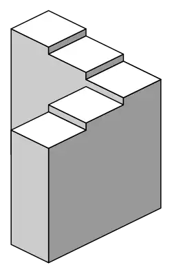 Rechte Teiltreppe